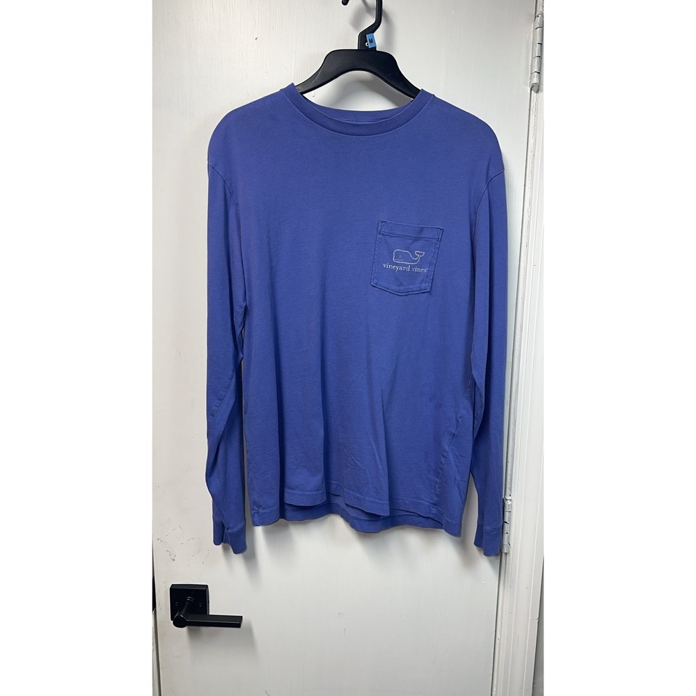 Vineyard Vines | Long Sleeve Whale Logo Pocket T-Shirt Blue Size XS